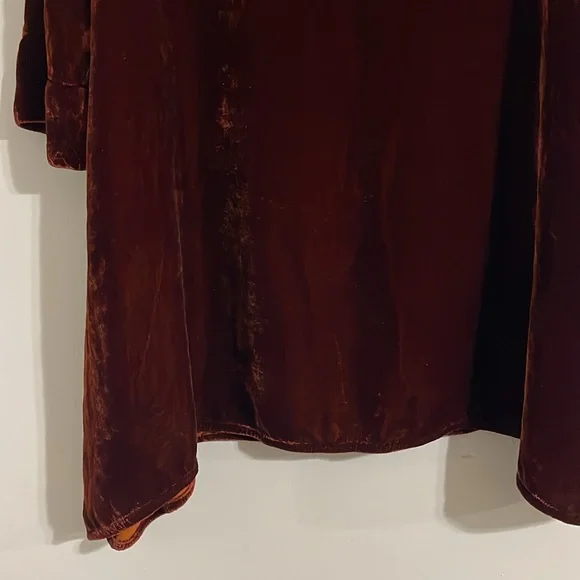 Easy Shirt by cut loose women’s button down velour blouse XS - Picture 8 of 9